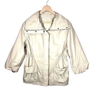 Vince Windbreaker Utility Cinched Waist Jacket 3/4 Sleeve Size Small